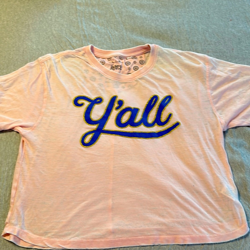 Y’all cropped tee.  Size L.  Worn once